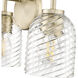 Catania 3 Light 22.75 inch Modern Gold Bathroom Vanity Light Wall Light